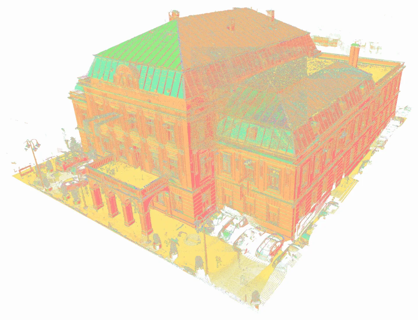 Building point cloud example from Geobiro’s visual materials.