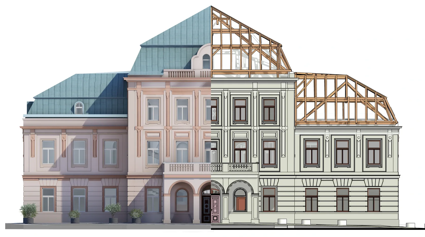 Building model example from Geobiro’s visual materials.
