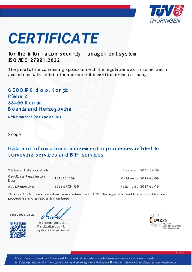 Information security / ISO/IEC 27001:2022